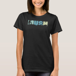 Retro Mush Mushing Schlitten Dog Rodelmusher T-Shirt