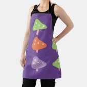 Retro Mushroom Colorful Pattern Schürze (InSitu)