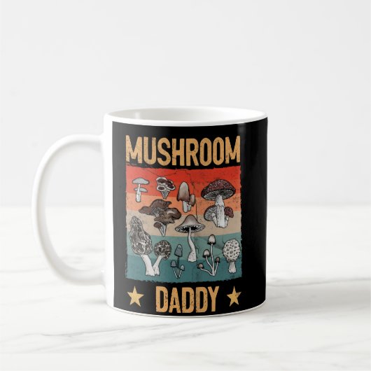 Retro Mushroom Daddy Mycology Fungi Foraging Lover Kaffeetasse (Links)