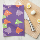 Retro Mushroom farbenfrohe Muster Geschirrtuch (Viertel Falte)