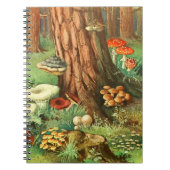 Retro Mushroom Forest Spiraljournal Notizblock (Vorderseite)