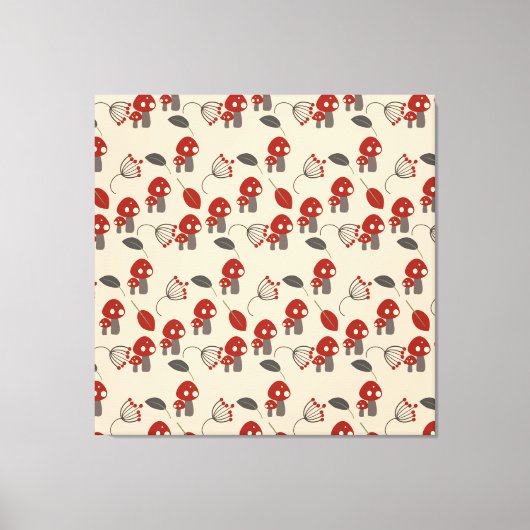 Retro Mushroom Kitchen Deco Leinwand Art (Vorderseite)