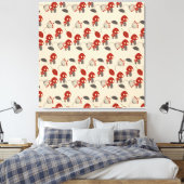 Retro Mushroom Kitchen Deco Leinwand Art (Insitu (Schlafzimmer))