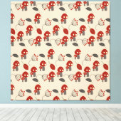 Retro Mushroom Kitchen Deco Leinwand Art (Insitu (Holzboden))