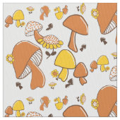 Retro Mushroom Muster Stoff (Nahaufnahme)