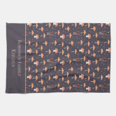 Retro Mushroom Pattern Family  Geschirrtuch (Horizontal)