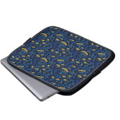Retro Mushroom Vibes Laptopschutzhülle (Vorne Knopf)