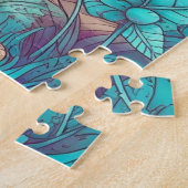 Retro Mushroom Village Illustration Art Puzzle (Seite)