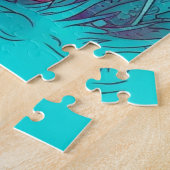 Retro Mushroom Village Illustration Art Puzzle (Seite)