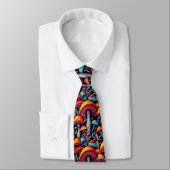 Retro Mushroom Whimsy Neck Tie Krawatte (Gebunden)