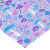 Retro Mushrooms Woodland Lila Türkis Blau Kurzer Tischläufer (Ecke)