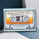 Retro Music 80er Audio Cassette Men 50. Geburtstag Einladung<br><div class="desc">50. Geburtstagsfeier Ideen für Männer: eine musikalische Geburtstagsfeiereinladung für Musikliebhaber mit einer handgezeichnet Skizze einer Kassette. Diese 50. Geburtstagsfeier Einladungen für Männer mit einem Musikthema können einfach und vollständig angepasst, druckbar oder zum sofortigen Download verfügbar sein. Eine nostalgische 50. Geburtstagsfeier für einen 80er, der seinen 50. Geburtstag feierte. Die Farbe...</div>