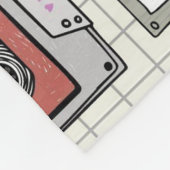 Retro Music Cassette: Nostalgisches Symbol Fleecedecke (Ecke)