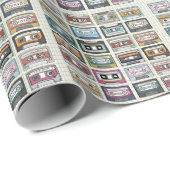 Retro Music Cassette: Nostalgisches Symbol Geschenkpapier (Rolleneckpunkt)