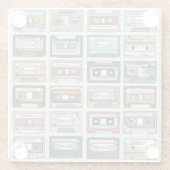 Retro Music Cassette: Nostalgisches Symbol Glasuntersetzer (Rückseite)