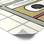 Retro Music Cassette: Nostalgisches Symbol Poster (Ecke)