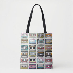 Retro Music Cassette: Nostalgisches Symbol Tasche