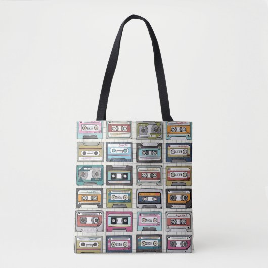 Retro Music Cassette: Nostalgisches Symbol Tasche (Vorderseite)
