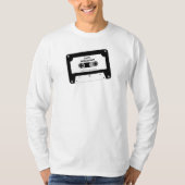 Retro Music Cassette Tape Black And White Bachelor T-Shirt (Vorderseite)