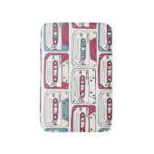 Retro Music Cassettes: Rock Background Pattern Badematte (Vorderseite Vertikal)