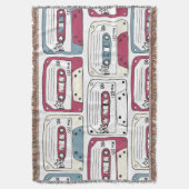 Retro Music Cassettes: Rock Background Pattern Decke (Vorderseite Vertikal)