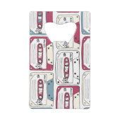 Retro Music Cassettes: Rock Background Pattern Geldbeutel Flaschenöffner (Rückseite)