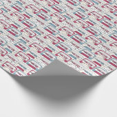 Retro Music Cassettes: Rock Background Pattern Geschenkpapier (Ecke)