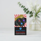 Retro Music Design, Karaoke Event Organisator Visitenkarte (Stehend Vorderseite)