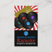 Retro Music Design, Karaoke Event Organisator Visitenkarte (Vorderseite)