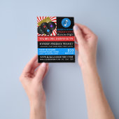 Retro Music Design, Karaoke Eventwerbung Flyer (Gruppe)