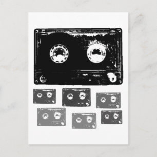 Retro Music Design! Postkarte