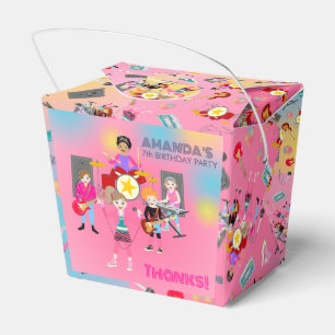 Retro Music Girls Band Birthday Party Geschenkschachtel