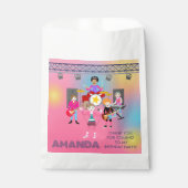 Retro Music Girls Band Birthday Party Geschenktütchen (Vorderseite)