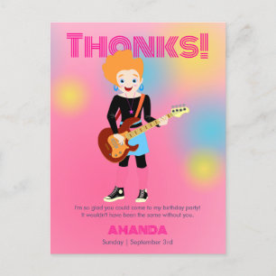 Retro Music Girls Band Birthday Party Postkarte