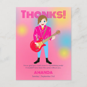 Retro Music Girls Band Birthday Party Postkarte