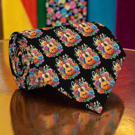 Retro Music Guitar Custom Necktie Tie Krawatte