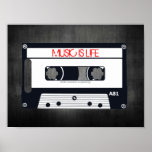 RETRO "MUSIC IS LIFE" POSTER - POP ART CASSETTE<br><div class="desc">Is music like air to you? Something you need in your life at all times? Then this is the Originals® poster for you! Keep it how it is or make it ALL YOURS by changing the font colors around, customizing it with your choice message, name or even feature your band's...</div>