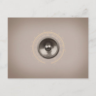 Retro Music Lautsprecher Postkarte