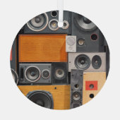 Retro Music Lautsprecher Wall Design Ornament Aus Glas (Rückseite)