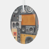 Retro Music Lautsprecher Wall Design Ornament Aus Glas (Vorderseite links)