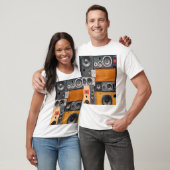 Retro Music Lautsprecher Wall Design T-Shirt (Unisex)