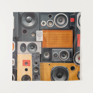 Retro Music Lautsprecher Wall Design Wandteppich