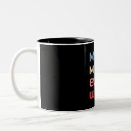 Retro Music Lover Geschenk - Musik überall machen Zweifarbige Tasse