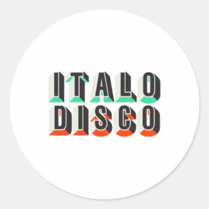 Retro Music Lover Zitat Italo Disco Runder Aufkleber