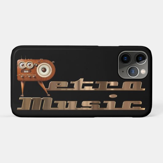 Retro music Minion Case-Mate iPhone Hülle (Rückseite (Horizontal))