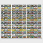 Retro Music Mix Cassette Tape Old School Geschenkpapier (Flach)