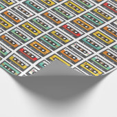 Retro Music Mix Cassette Tape Old School Geschenkpapier (Ecke)