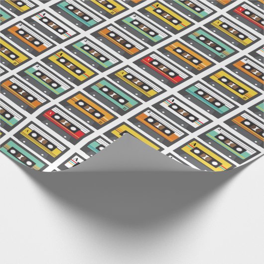 Retro Music Mix Cassette Tape Old School Geschenkpapier (Ecke)