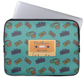Retro Music Pattern Personalisiertes Mixtape Laptopschutzhülle (Vorderseite)