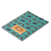 Retro Music Pattern Personalisiertes Mixtape Notizblock (Linke Seite)